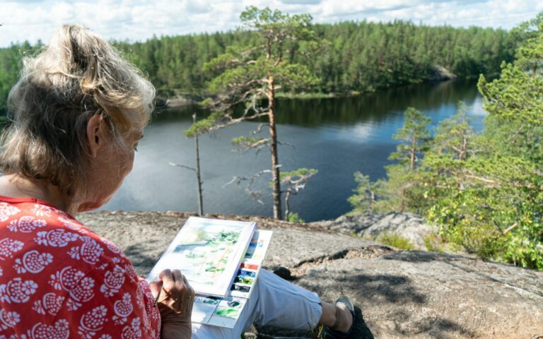 Akvarellimaalaus Yöveden Ateljeekodissa 12-15.6.2023